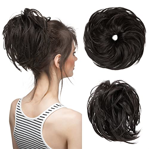 Haarteil Synthetisches, elastisches, unordentliches Brötchen, Kunsthaar, Chignon, lockig, Scrunchie, Hochsteckfrisur, Donut-Haarteile, Bänder, Bündel, Schwanz, blondes Haar for Frauen Dutt (Size : Ta von HASMI