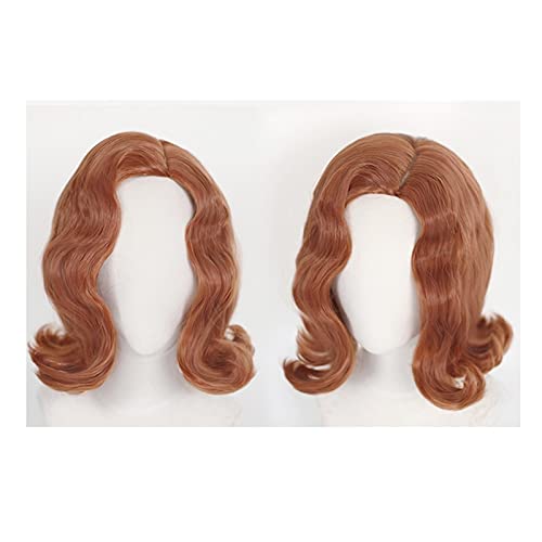 Welle und lockige Perücken Cosplay Perücke Schöne Retro Dame Lockiges Haar mit Perückenkappe Kostenlose Natürliche Welle Synthetische Perücke (Color : Long Type) von HASMI