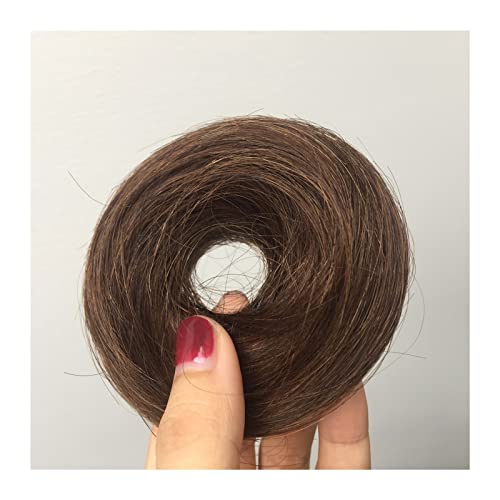 kunsthaar zum einflechten 1/2PCS Band Pferdeschwanz Scrunchy Haarteil for Frauen Echthaar Dutt Chignon Unordentliche Dutt Haarteile Donut Chignon mit elastischem Gummi haare zum einflechten (Size : 1 von HASMI