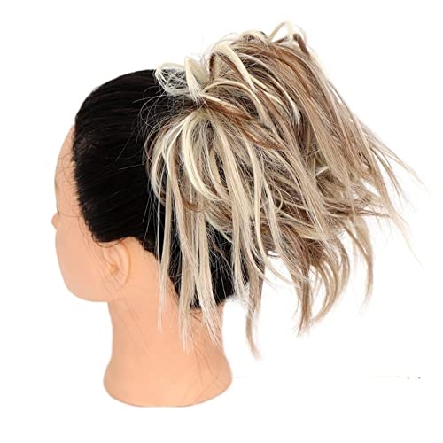 unordentliches Dutt-Haarteil Dutt mit elastischem Band, synthetischer Chignon, sofortiges Haarteil, unordentliche Dutt-Haarteile, Haarverlängerung for Frauen, zerzauste Hochsteckfrisur, lockiges, gewe von HASMI