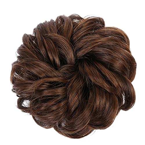 unordentliches Dutt-Haarteil Scrunchies Chignon Curly Pferdeschwanz Haarteile Haar Messy Bun Haargummis mit elastischem Gummiband Synthetische Chignon Haarverlängerung for Frauen Haarknoten Haarteil ( von HASMI