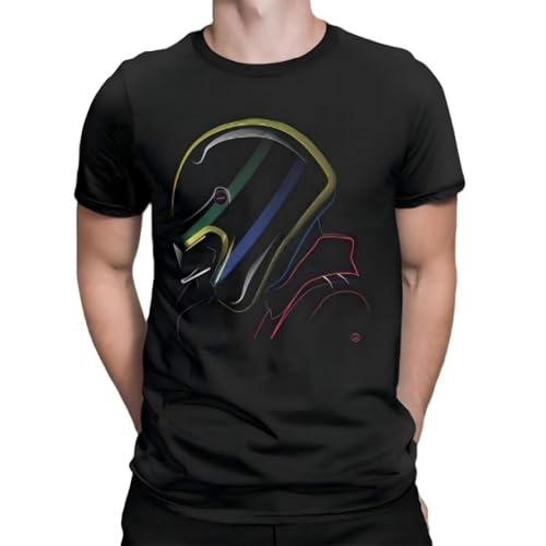 Men Ayrton Senna Helmet T Shirt 100% Cotton Clothing Short Sleeve Round Collar Tees Graphic T-Shirt von HASNTHA