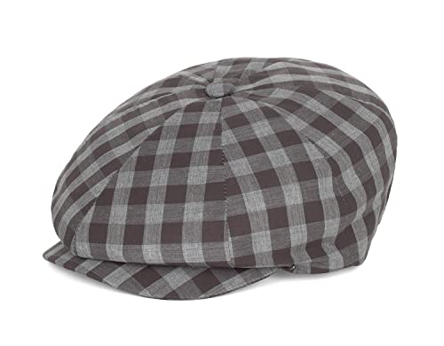 HAT YOU Herren Schiebermütze, Flatcap, Schirmmütze, Barrett, Baumwollcap, Size:59-60cm von HAT YOU