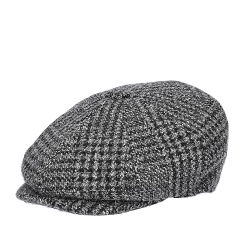 HAT YOU Herren Wolle Schiebermütze,ARTHUR', klassische italienische Winter-Cap, Mütze:Grey, Größe:61 cm von HAT YOU