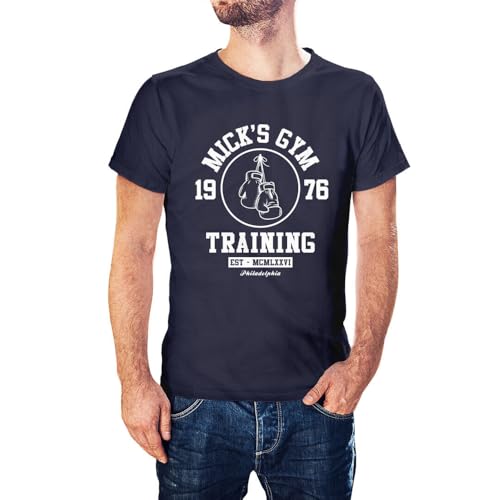 Mick's Gym Boxing Inspired by Rocky Printed T-Shirt Black XL von HATEBUTN