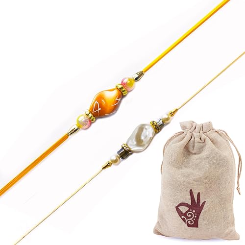 HATHKAAM Set of 2 Rakhi for Brother Traditional Handmade Designer Rakhi Bracelet Made with Colorful Beads & Universal Fit Strong Thread Sister Rakhe Gift für Bruder Festival Rakhsha Bandhan - HKR2012 HATHKAAM Set of 2 Rakhi for Brother Traditional Handmade Designer Rakhi Bracelet Made with Colorful Beads & Universal Fit Strong Thread Sister Rakhe Gift für Bruder Festival Rakhsha Bandhan - HKR2012 von HATHKAAM