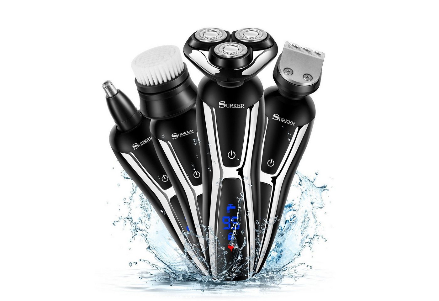 HATTEKER Elektrorasierer RSCW9608, 4-in-1 Rasierer, Bartschneider Wet&Dry von HATTEKER