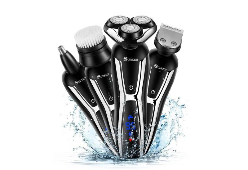 HATTEKER Elektrorasierer RSCW9608, 4-in-1 Rasierer, Bartschneider Wet&Dry von HATTEKER