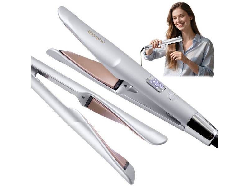 HATTEKER Glätteisen HT-136 Professional 2-in-1 Lockenstab & Haarglätter, 11 Temperaturstufen, Automatische Abschaltung von HATTEKER