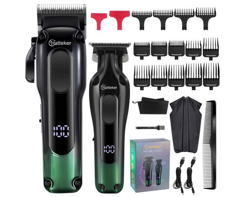 HATTEKER Haar- und Bartschneider RFC-656, Haarschneider-Set Herren-Bartschneider, IPX7 Wasserdichte von HATTEKER