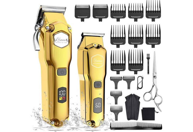 HATTEKER Haarschneider RFC676, T-Klinge Bartschneider für Herren IPX7 von HATTEKER