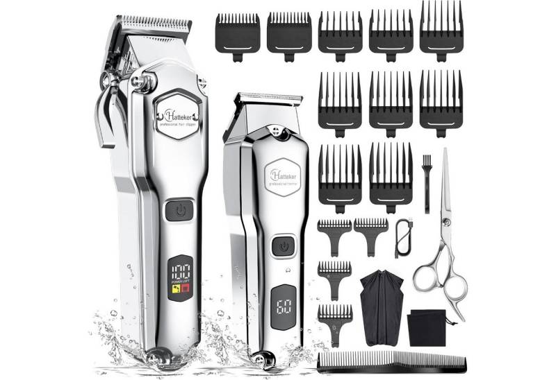 HATTEKER Haarschneider RFC676, T-Klinge Bartschneider für Herren IPX7 von HATTEKER