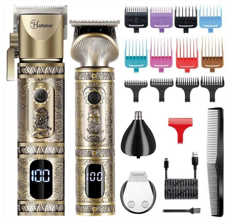 HATTEKER Haarschneider RFC6918, Bartschneider, Multifunktionaler Trimmer 3in1 von HATTEKER