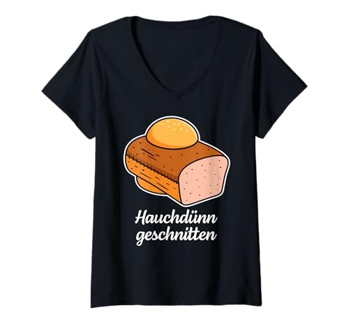 Damen HAUCHDÜNN GESCHNITTEN LEBAKAS X Leberkäse Bier Oktoberfest T-Shirt mit V-Ausschnitt Damen HAUCHDÜNN GESCHNITTEN LEBAKAS X Leberkäse Bier Oktoberfest T-Shirt mit V-Ausschnitt von HAUCHDÜNN GESCHNITTEN X Leberkäse Brötchen & Bier
