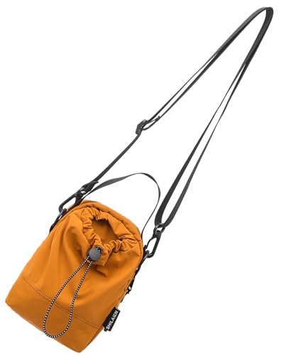 HAUMAUH Schultertasche Sling Bag Herren Damen Wasserflaschentasche Crossbody Bag Klein Diebstahlsichere Tasche Travel Bag Wanderrucksack Reise FÜR Fitnesstraining Radfahren Strand (Orange) von HAUMAUH