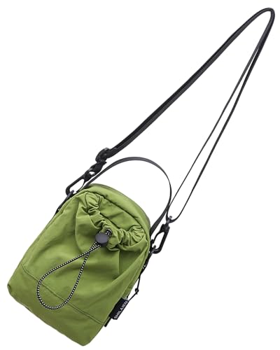 HAUMAUH Schultertasche Sling Bag Herren Damen Wasserflaschentasche Crossbody Bag Klein Diebstahlsichere Tasche Travel Bag Wanderrucksack Reise FÜR Fitnesstraining Radfahren Strand (Grün) von HAUMAUH