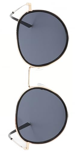 HAUMAUH Sonnenbrille Damen Herren Sunglasses | Retro Metallrahmen Schwarz spiegel | Einkaufen Café Reisen Strand Party HAUMAUH Sonnenbrille Damen Herren Sunglasses | Retro Metallrahmen Schwarz spiegel | Einkaufen Café Reisen Strand Party von HAUMAUH