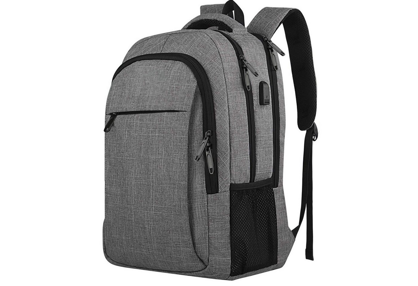 HAUSS SPLOE Laptoprucksack Laptop Rucksack Schulrucksack Wasserbeständig Laptoptasche (Laptop Notebook Tasche Schule Uni Rucksack, mit USB-Lade-Anschluss, Anti-Diebstahl, Backpack mit Laptopfach), Herren Damen Jungen Teenager Freizeit Arbeit Business Reisen von HAUSS SPLOE