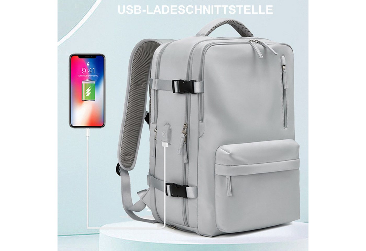 HAUSS SPLOE Reiserucksack Reiserucksack Rucksack Rucksäcke Freizeitrucksack (Reisen Notebook Laptop Tasche Schule Uni Rucksack Handgepäck, Anti-Diebstahl, Backpack mit Laptopfach, Schuhfach, USB-Lade-Anschluss), für Herren Damen Jungen Teenager Freizeit Arbeit Business Reisen von HAUSS SPLOE