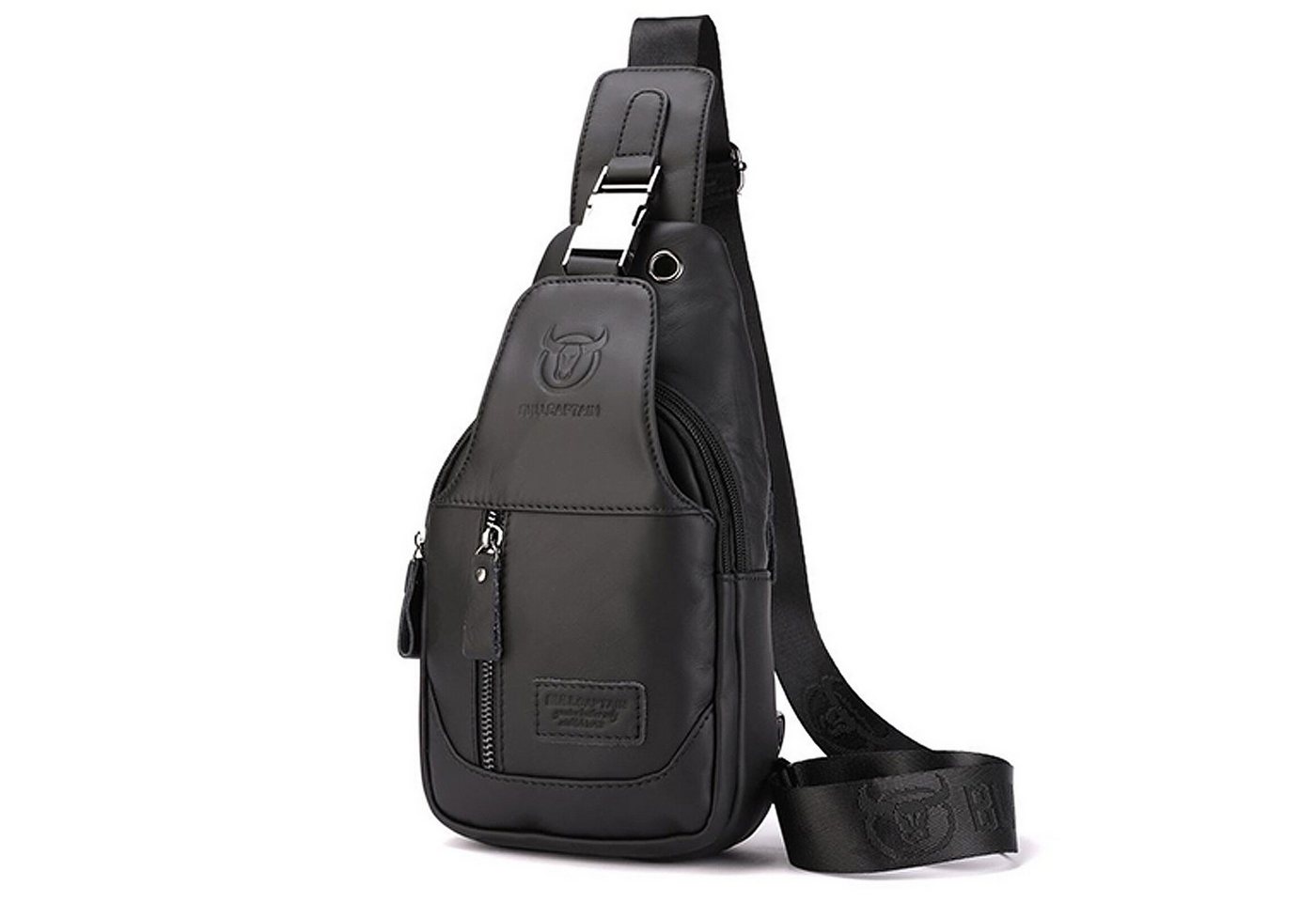 HAUSS SPLOE Schultertasche Rucksack Rucksäcke Crossbody Umhängetasche Leder (aus Echtleder Herren und Damen 16 x 28 x 9 cm, Geldgürtel, Sport, Sporttasche, Handytasche, Anti-Diebstahl, Leder), für Outdoor Camping Reisen Wandern Radfahren Multipurpose Tagepacks von HAUSS SPLOE