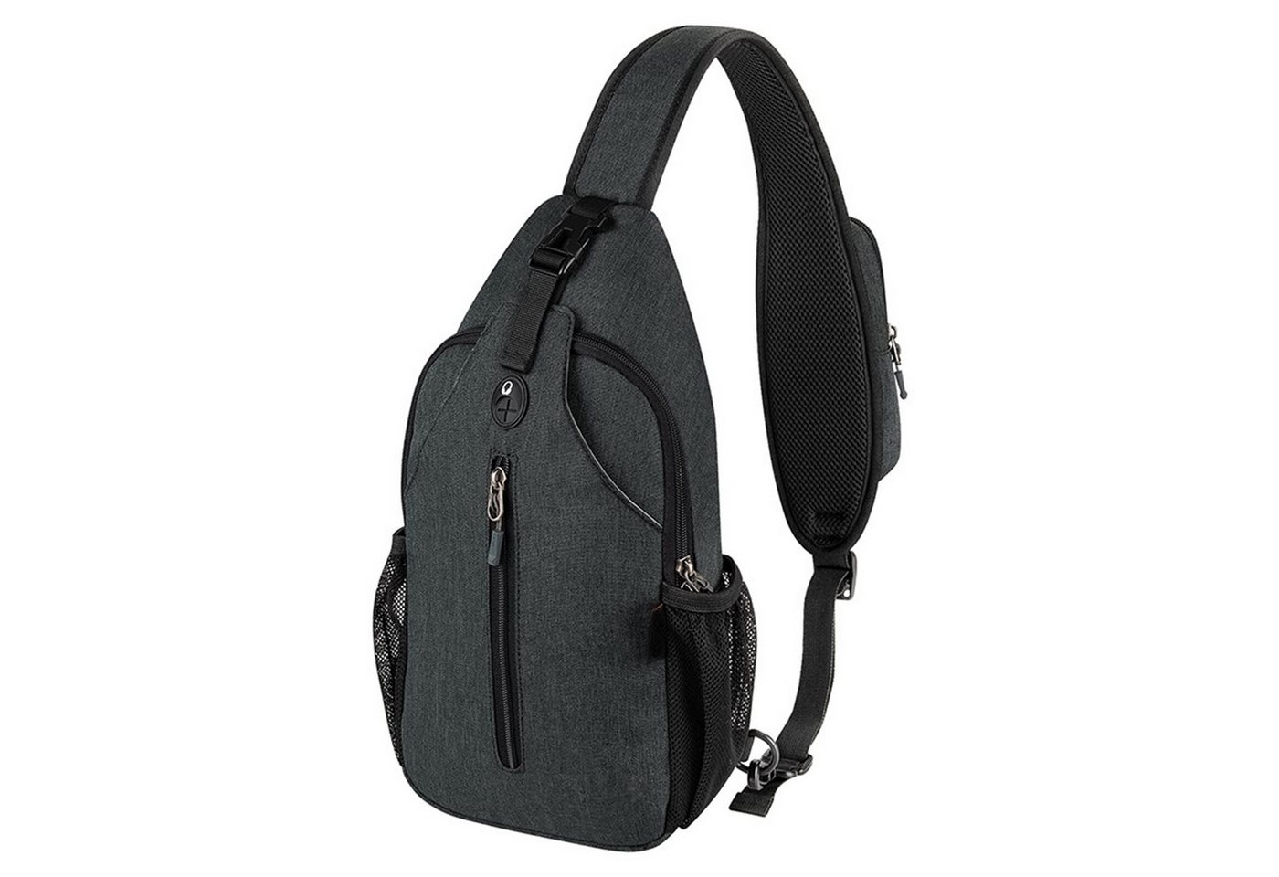 HAUSS SPLOE Schultertasche Schulter Rucksack Rucksäcke Crossbody Umhängetasche (Groß Unisex Herren und Damen 38x18x9 cm mit Tasche auf Schultergurt, Geldgürtel, Sport, Sporttasche, Handytasche, Schlüsselhaken Brillenhalter), für Outdoor Camping Reisen Wandern Radfahren Multipurpose Tagepacks von HAUSS SPLOE