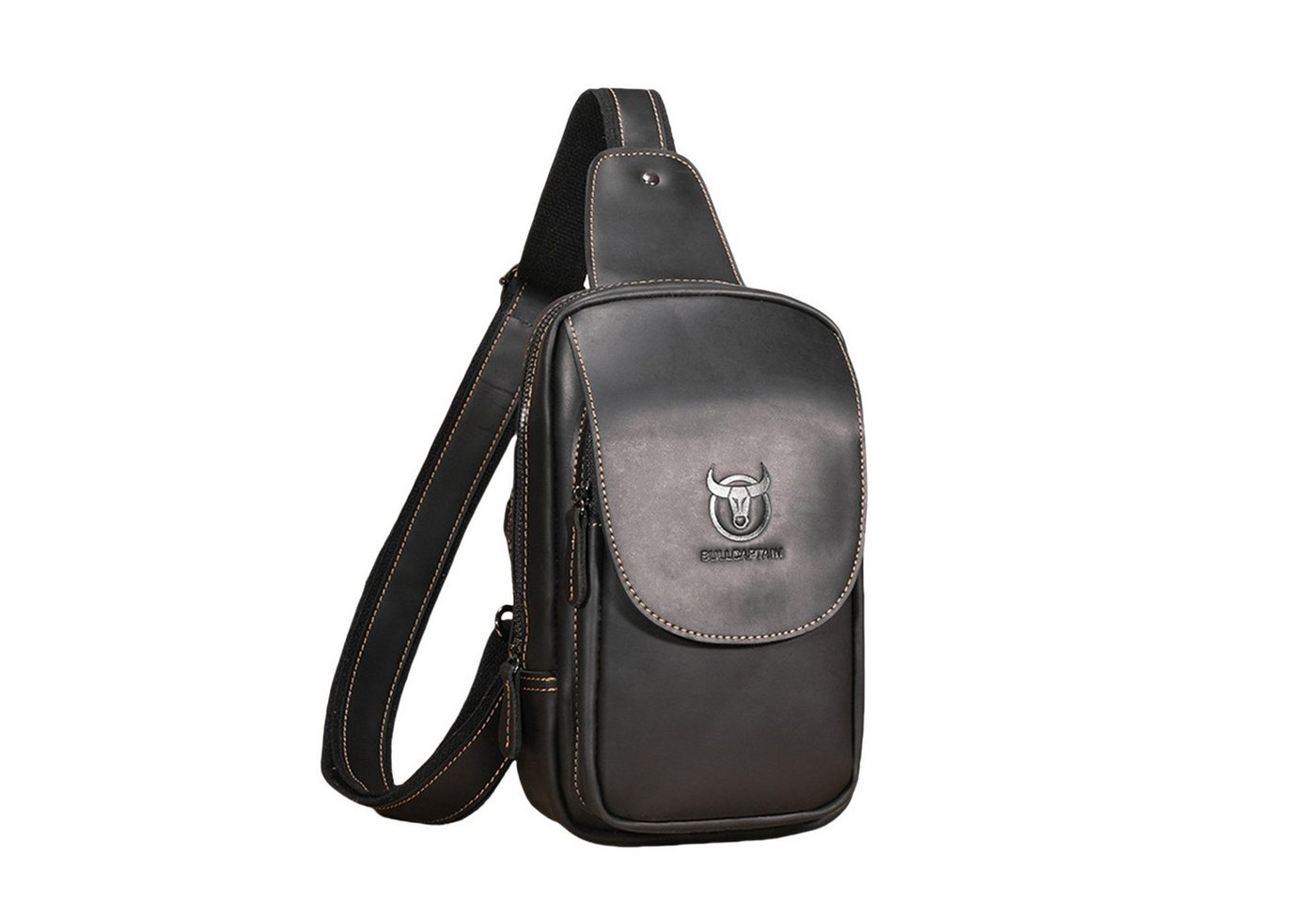 HAUSS SPLOE Schultertasche Schultertasche Schulter Rucksack Rucksäcke Crossbody Umhängetasche (aus Echtes Leder Herren und Damen 16 x 26 x 10 cm, Geldgürtel, Sport, Sporttasche, Handytasche, Anti-Diebstahl, Echtleder), für Outdoor Camping Reisen Wandern Radfahren Multipurpose Tagepacks von HAUSS SPLOE