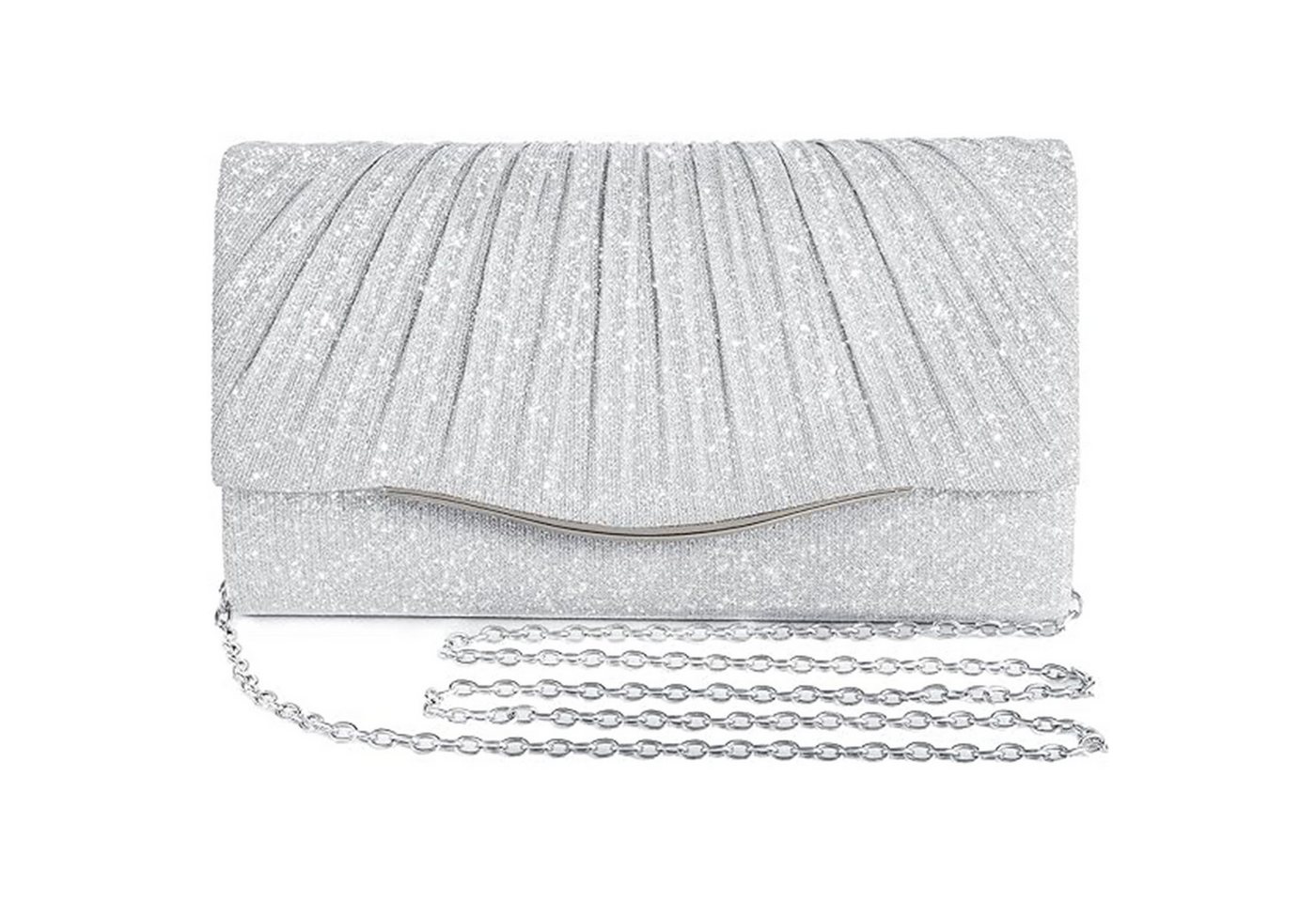 HAUSS SPOLE Abendtasche Reisekosmetiktasche mit Strasssteine Aufbewahrungsbeutel ragbare (mit Abnehmbare 120-cm-Kette und Magnetverschluss, 1-tlg., vielseitige Trageweise für Hand- Schulter- oder Crossbody-Trageweise), Ideal für Hochzeiten Partys Bankette und festliche Events von HAUSS SPOLE