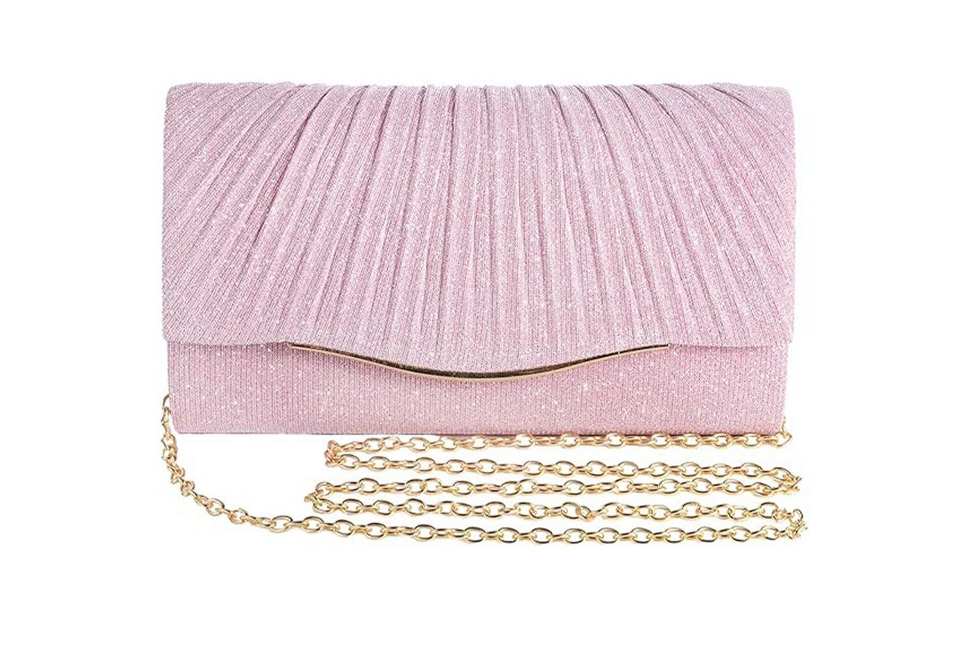 HAUSS SPOLE Abendtasche Reisekosmetiktasche mit Strasssteine Aufbewahrungsbeutel ragbare (mit Abnehmbare 120-cm-Kette und Magnetverschluss, 1-tlg., vielseitige Trageweise für Hand- Schulter- oder Crossbody-Trageweise), Ideal für Hochzeiten Partys Bankette und festliche Events von HAUSS SPOLE