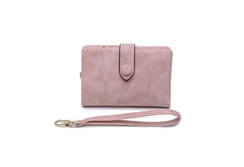 HAUSS SPOLE Geldbörse Geldbeutel Damen mit Bargeld/ID/Kreditkarte Halter Portemonnaie Damen (Mini Frauen Handtasche Ledergeldbörse Brieftasche, 1-tlg., mit RFID, Slim Wallet, Kreditkartenetui, Kartenhalter), Geld Beutel mit Kartenfäche und Münzfach 13.5 x 9.5 x 3 cm von HAUSS SPOLE