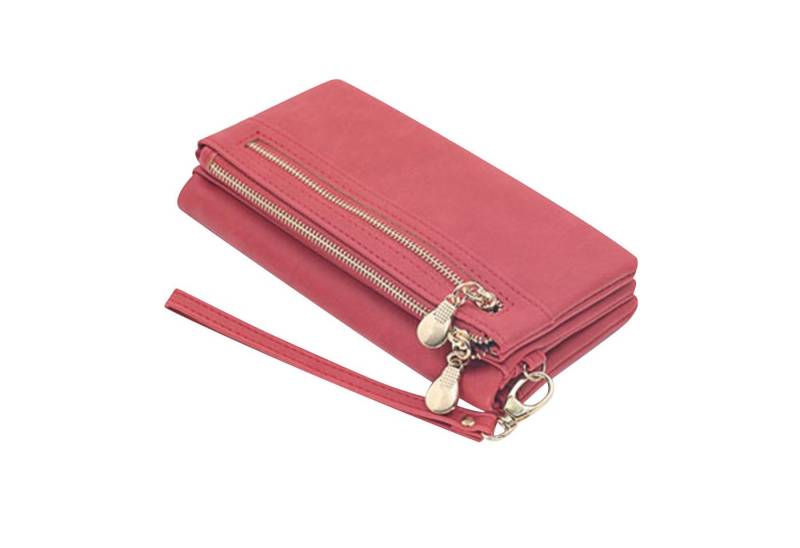 HAUSS SPOLE Geldbörse Geldbörse Geldbeutel Portemonnaie Portmonee Lange Handbrieftasche (Frauen Handtasche Ledergeldbörse Brieftasche mit 11 Kartenfäche, Kreditkartenetui, Kartenetui, Kartenhalter), Geld Beutel mit Münzfach Groß 18,5 x 9,5 x 3cm von HAUSS SPOLE