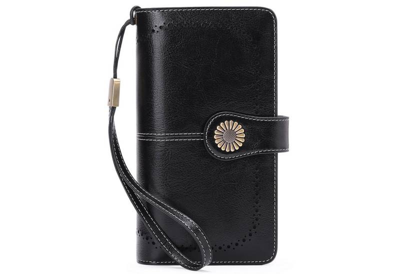 HAUSS SPOLE Geldbörse Geldbörse Geldbeutel Portemonnaie Portmonee Unterarmtasche, Brieftasche Leder Lange Clutch Viele Fächer von HAUSS SPOLE