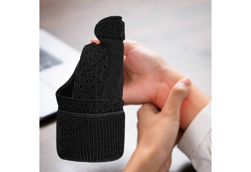 HAUSS SPOLE Handgelenkbandage Handgelenkband mit Waschbar Handgelenkstütze Handgelenksbandage (mit atmungsaktivem Netzgewebe individuell anpassbarem Klettverschluss, 1-tlg., mit Kunststoffstreifen-Stabilisierung 360°-Rundum-Handgelenkstütze), für Sport Arbeit oder Alltag leicht und komfortabel zu tragen von HAUSS SPOLE