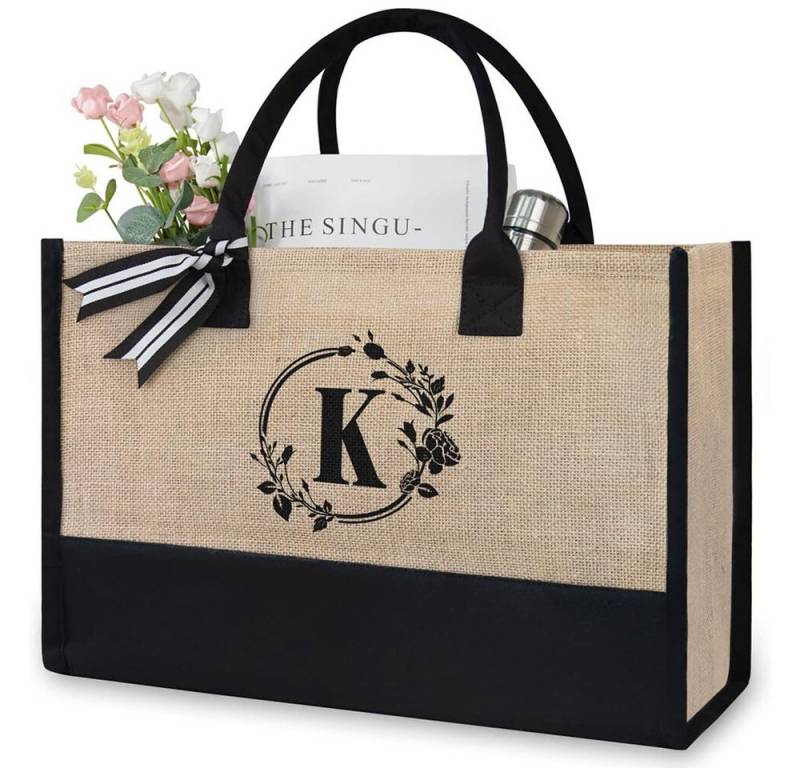 HAUSS SPOLE Henkeltasche Freizeittasche Tragetasche Canvas Einkaufstasche (Zeitungskorb Einkaufstasche Shopper Shopping Bag mit Top Griff, Schultertasche, Unitasche, Einkaufskorb, Einkaufsshopper), für Damen Frauen Jungen Freizeit Arbeit Business Schule Büro Einkaufen von HAUSS SPOLE