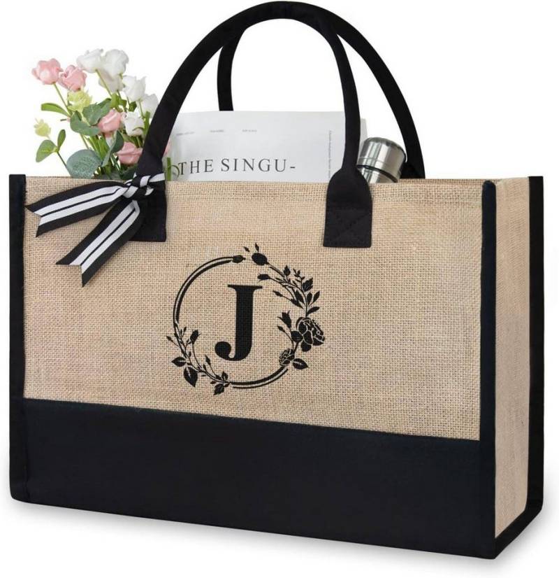 HAUSS SPOLE Henkeltasche Freizeittasche Tragetasche Canvas Einkaufstasche (Zeitungskorb Einkaufstasche Shopper Shopping Bag mit Top Griff, Schultertasche, Unitasche, Einkaufskorb, Einkaufsshopper), für Damen Frauen Jungen Freizeit Arbeit Business Schule Büro Einkaufen von HAUSS SPOLE