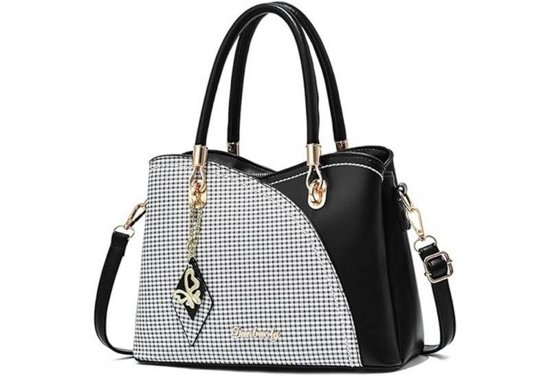 HAUSS SPOLE Henkeltasche Handtaschen für Damen, modische Damentaschen mittleren Alters (Schultertasche Arbeitstasche Messenger-Tasche Top Griff Schultergurt, Freizeittasche, Ledertasche, Unitasche, Bürotasche, Leder), für Frau Frauen Jungen Freizeit Arbeit Business Schule Büro Reisen usw von HAUSS SPOLE