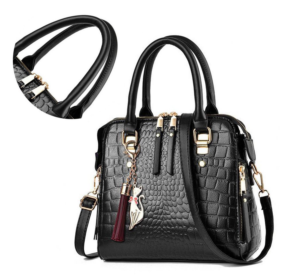 HAUSS SPOLE Henkeltasche Umhängetasche Ledertasche Damenhandtasche Crossbody Bag Schultertasche von HAUSS SPOLE