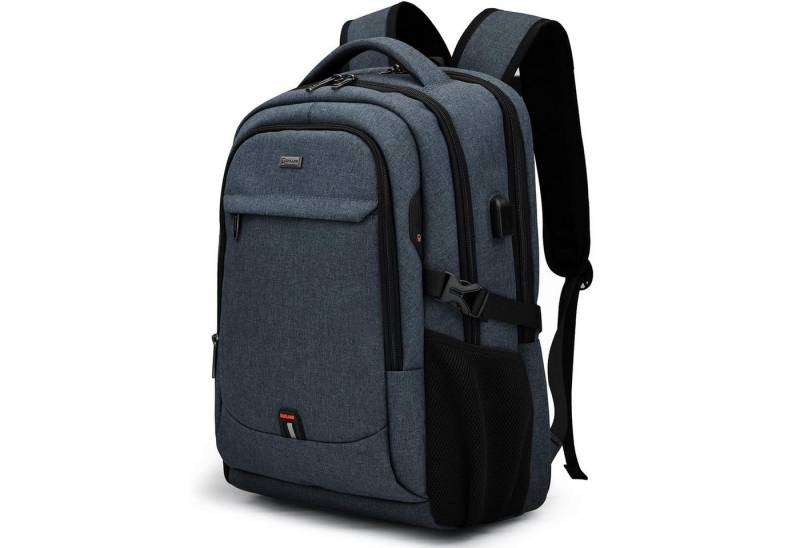 HAUSS SPOLE Laptoprucksack Laptoprucksack Arbeitsrucksack Schulrucksack Wasserbeständig (Laptop Notebook Tasche Schule Uni Rucksack, Sportrucksack, mit USB-Anschluss, Anti-Diebstahl, Backpack mit Laptopfach), Herren Damen Jungen Teenager Freizeit Arbeit Business Reisen von HAUSS SPOLE