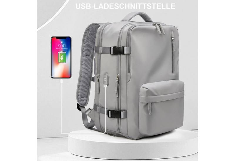 HAUSS SPOLE Reiserucksack Reiserucksack Rucksack Rucksäcke Freizeitrucksack (Reisen Notebook Laptop Tasche Schule Uni Rucksack Handgepäck, Anti-Diebstahl, Backpack mit Laptopfach, Schuhfach, USB-Lade-Anschluss), für Herren Damen Jungen Teenager Freizeit Arbeit Business Reisen von HAUSS SPOLE