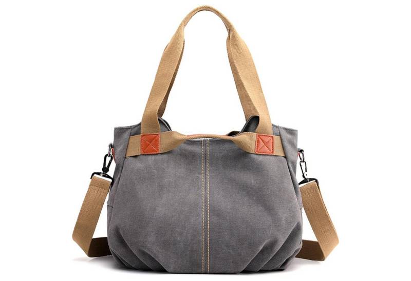 HAUSS SPOLE Schultertasche Damen Handtasche Schultertasche Multifunktionale Canvas Umhängetasche (Weich und bequem, große Handtasche), Schulter, handgehalten (mit langen und kurzen Griffen) von HAUSS SPOLE