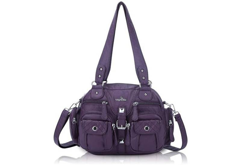 HAUSS SPOLE Schultertasche Damen Handtasche Schultertasche Multifunktionale PU Umhängetasche (29 x 12 x 21 cm, Große Kapazität, Retro-Design), für Frau Frauen Freizeit Arbeit Business Schule Büro Reisen usw von HAUSS SPOLE