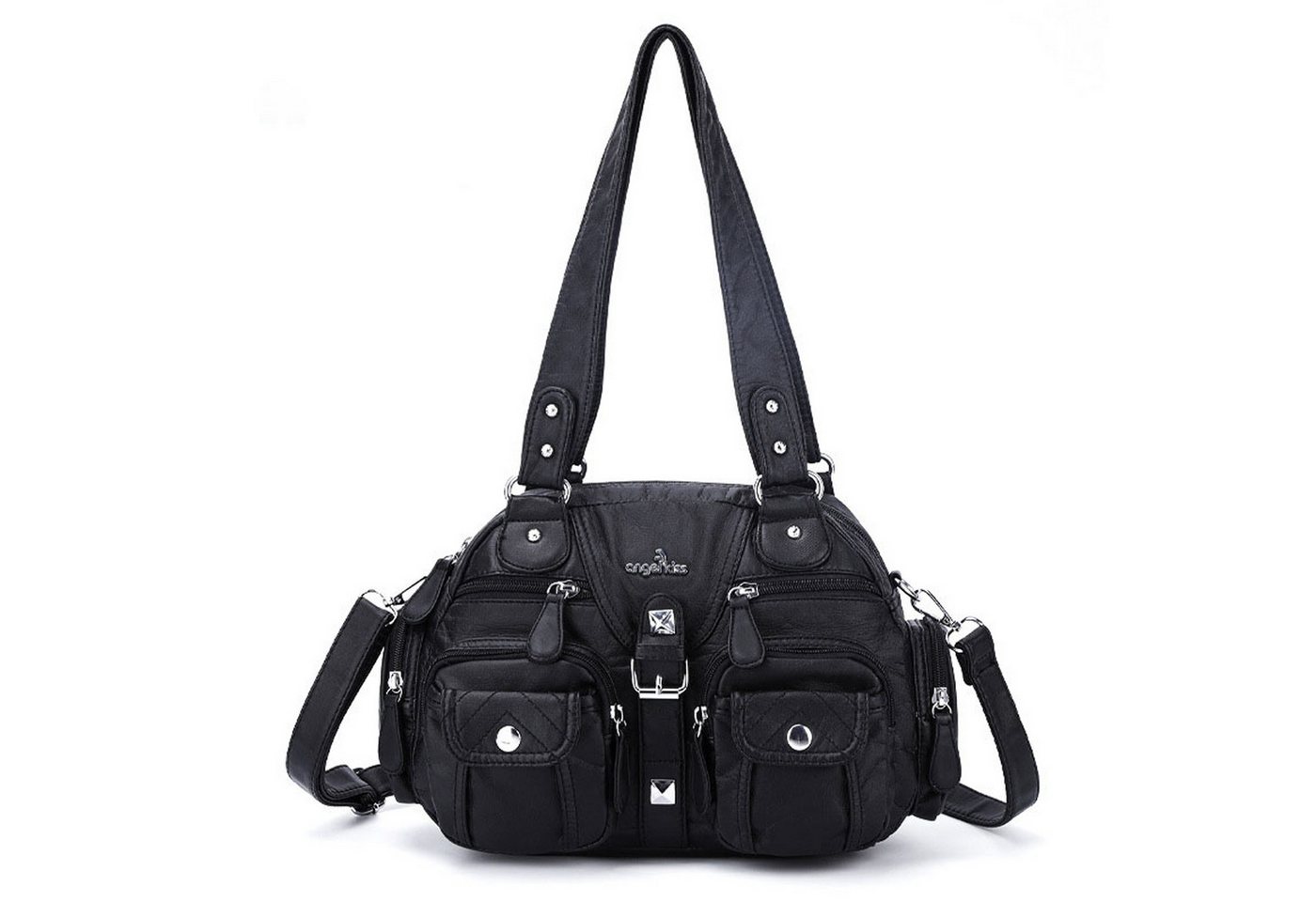 HAUSS SPOLE Schultertasche Damen Handtasche Schultertasche Multifunktionale PU Umhängetasche (29 x 12 x 21 cm, Große Kapazität, Retro-Design), für Frau Frauen Freizeit Arbeit Business Schule Büro Reisen usw von HAUSS SPOLE