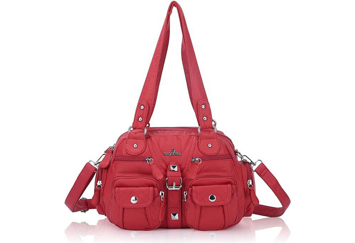 HAUSS SPOLE Schultertasche Damen Handtasche Schultertasche Multifunktionale PU Umhängetasche (29 x 12 x 21 cm, Große Kapazität, Retro-Design), für Frau Frauen Freizeit Arbeit Business Schule Büro Reisen usw von HAUSS SPOLE