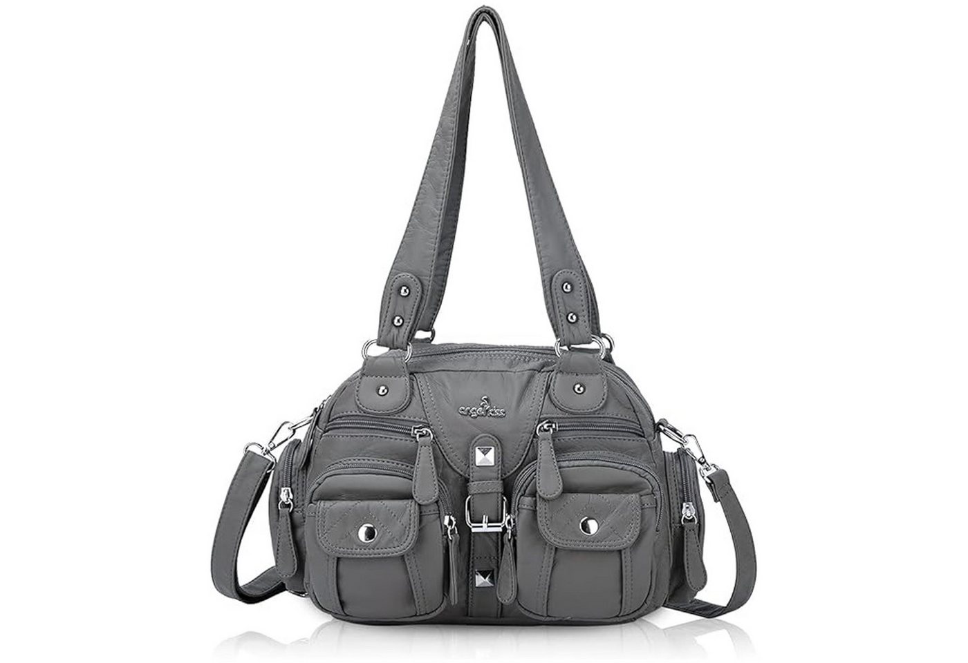 HAUSS SPOLE Schultertasche Damen Handtasche Schultertasche Multifunktionale PU Umhängetasche (29 x 12 x 21 cm, Große Kapazität, Retro-Design), für Frau Frauen Freizeit Arbeit Business Schule Büro Reisen usw von HAUSS SPOLE