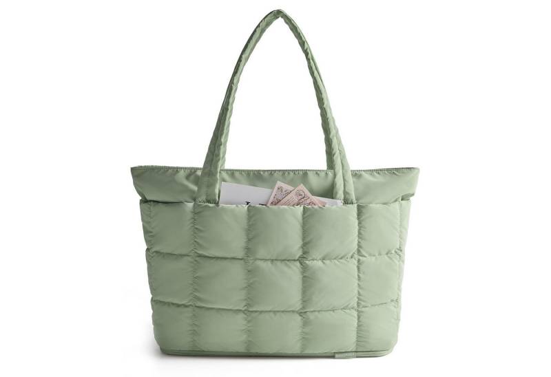 HAUSS SPOLE Schultertasche Handtasche mit große Kapazität Reisetasche Tagestasche wasserdicht (Erweiterbare 22-28L Umhängetasche aus wasserdichtem, 1-tlg., mit Trolley-Gurt Laptopfach 15,6" wasserabweisend), Reisetaschen-Design multifunktional für Reisen Fitness und Alltag von HAUSS SPOLE