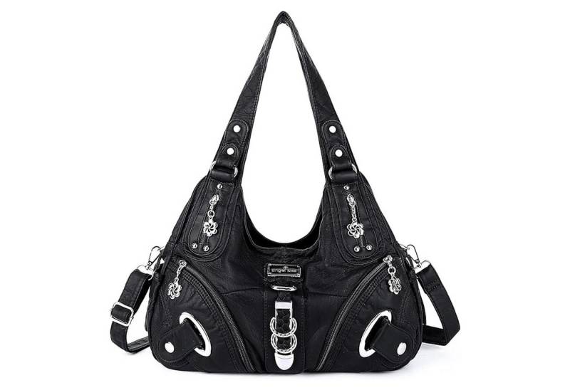 HAUSS SPOLE Schultertasche Henkeltaschen Umhängetasche PU Leder mit Reißver Handtasche, mit Reißver Handtasche Viele Fächer tolle tasche für Frauen von HAUSS SPOLE