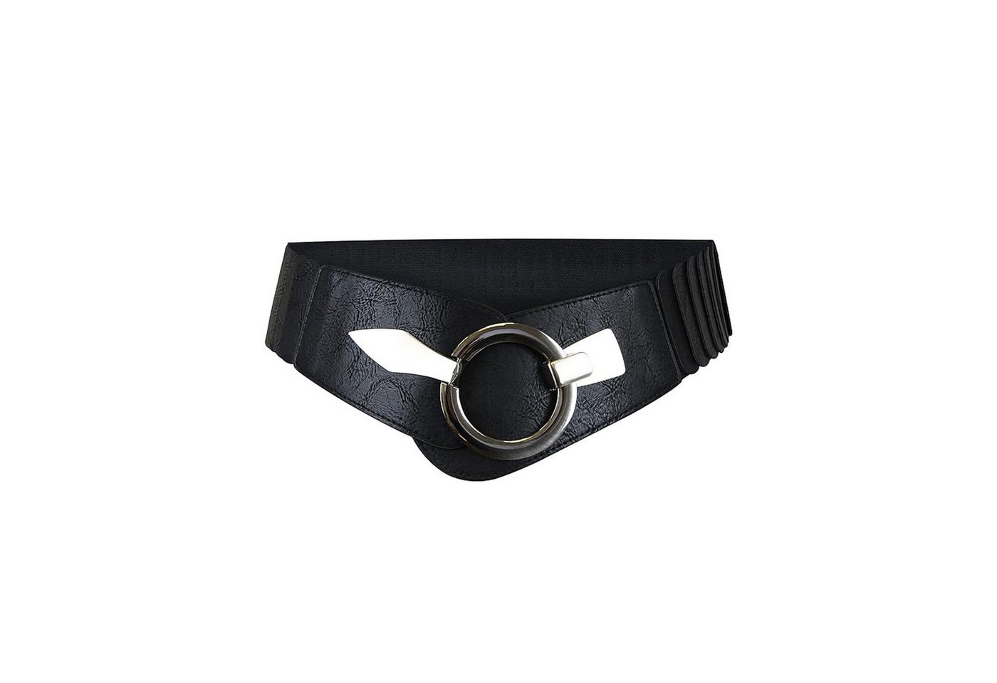HAUSS SPOLE Taillengürtel PU-gürtel Damengürtel Herren Gürtel Hochwertige Verarbeitung (PU,mit silberner Ring-Schließe, Stretchgürtel, 1-St., Silberring-Doppelschnallen-Design) passen zu allen Kleidungsstücken von HAUSS SPOLE