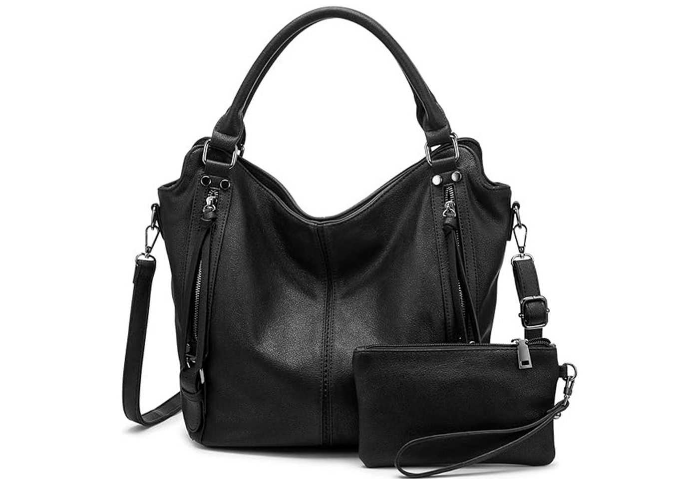 HAUSS SPOLE Umhängetasche Henkeltasche Damen Handtasche Shopper Leder Umhängetasche (Schultertasche Arbeitstasche Messenger-Tasche Top Griff Schultergurt, Freizeittasche, Ledertasche, Unitasche, Bürotasche), für Frau Frauen Jungen Freizeit Arbeit Business Schule Büro Reisen usw von HAUSS SPOLE