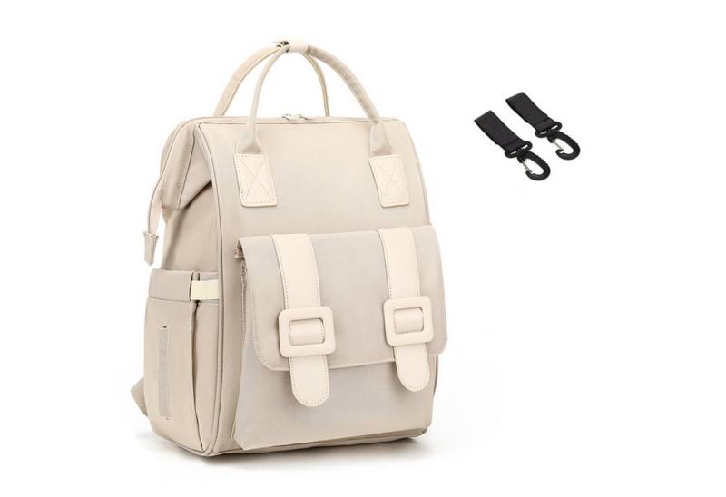 HAUSS SPOLE Wickelrucksack Baby Wickelrucksack Wickeltasche Rucksack mit Windelunterlage (Windeln Babyflasche Milchfläsche Rucksack Tasche mit USB-Anschluss, Multifunktional, Babytasche, Wickelrucksack), mit Kinderwagen-Haken von HAUSS SPOLE