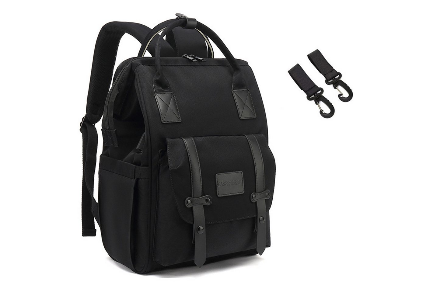 HAUSS SPOLE Wickelrucksack Baby Wickelrucksack Wickeltasche Rucksack mit Windelunterlage (Windeln Babyflasche Milchfläsche Rucksack Tasche mit USB-Anschluss, Multifunktional, Babytasche, Wickelrucksack), mit Kinderwagen-Haken von HAUSS SPOLE