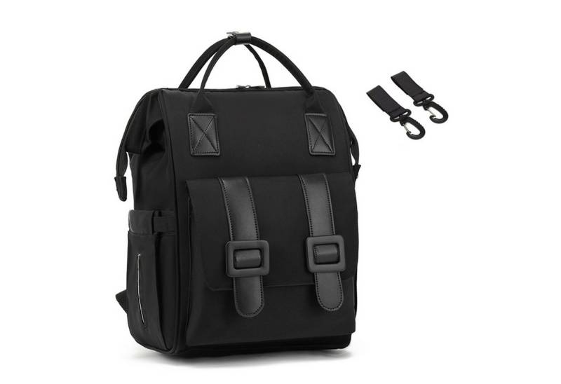 HAUSS SPOLE Wickelrucksack Baby Wickelrucksack Wickeltasche Rucksack mit Windelunterlage (Windeln Babyflasche Milchfläsche Rucksack Tasche mit USB-Anschluss, Multifunktional, Babytasche, Wickelrucksack), mit Kinderwagen-Haken von HAUSS SPOLE